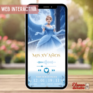 INVITACION 15 AÑOS TEMATICA CENICIENTA